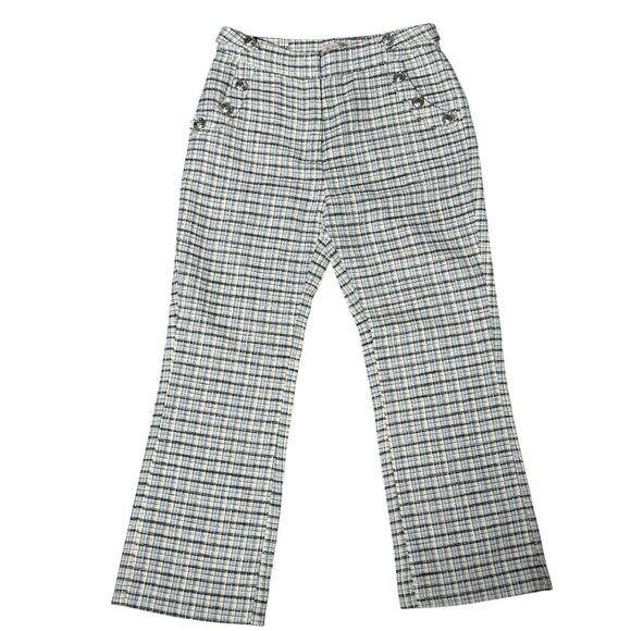 NEW BCBGeneration Womens XS Plaid Blue/Black/White Trousers Straight Dress Pants - Picture 3 of 12